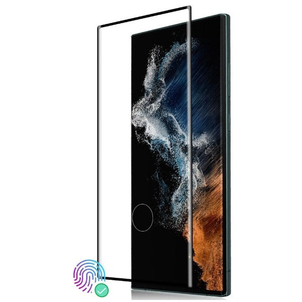 LCD apsauginis stikliukas 9D Curved Full Glue Samsung S908 S22 Ultra 5G juodas Ekranų apsaugos -   