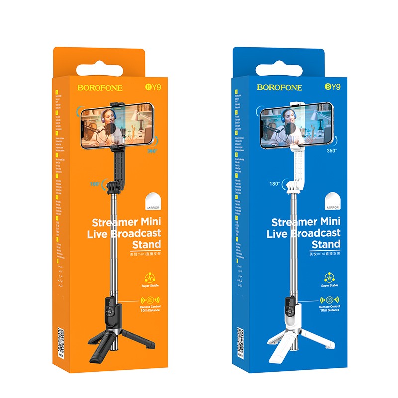 Telefono laikiklis Borofone BY9 Streamer Mini juodas