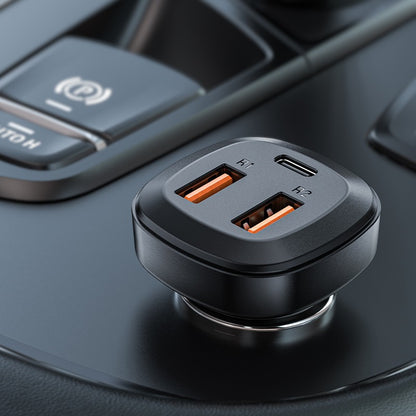 Automobilinis įkroviklis Acefast B9 66W 2xUSB-A+USB-C juodas Automobiliniai įkrovikliai -   