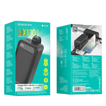 Išorinė baterija Power Bank Borofone BJ14D Course 22.5W+PD20W 50000mAh juoda Išorinės baterijos -   