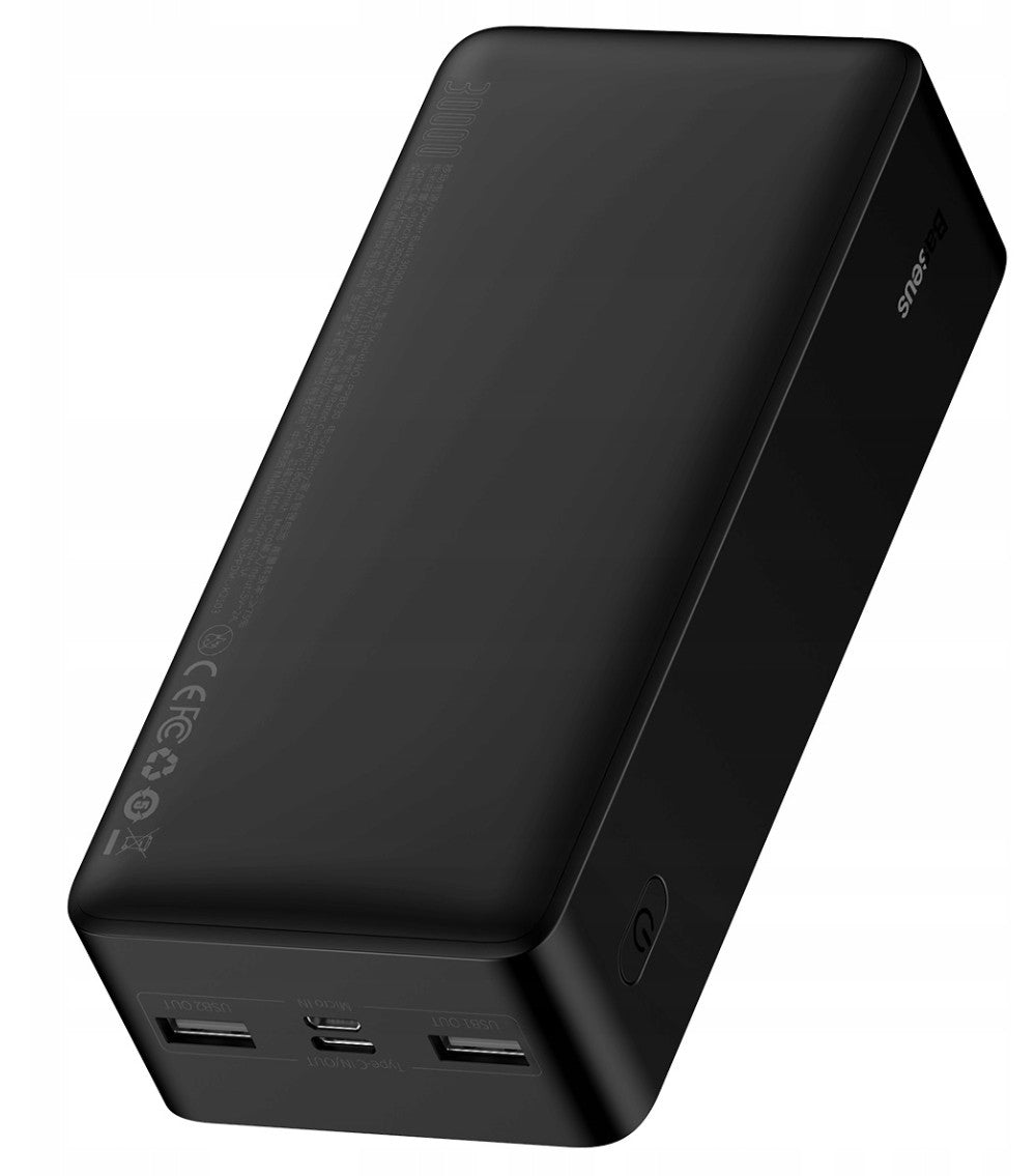 Išorinė baterija Power Bank Baseus Bipow Type-C PD+2xQuick Charge 3.0 15W 30000mAh su ekranu juoda PPBD050201 Išorinės baterijos -   