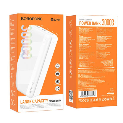 Išorinė baterija Power Bank Borofone BJ27B 2xUSB 30000mAh balta Išorinės baterijos -   