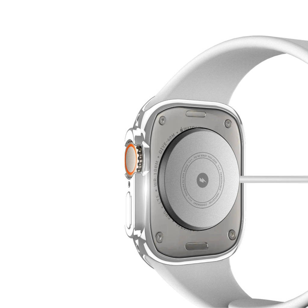 LCD apsauginis stikliukas/dėklas Dux Ducis Samo Apple Watch Ultra 49mm sidabrinis Išmaniųjų laikrodžių apsaugos -   