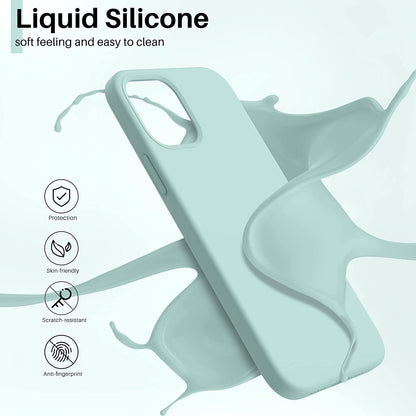 Dėklas Liquid Silicone 1.5mm Apple iPhone 14 Pro Max mėtinis