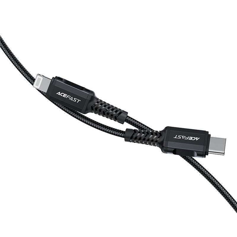 USB kabelis Acefast C4-01 MFi PD30W USB-C to Lightning 1.8m juodas