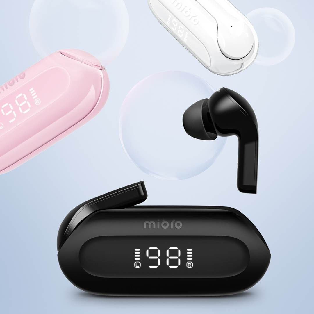 Belaidės ausinės Xiaomi Mibro Earbuds 3 baltos Belaidės ausinės -   