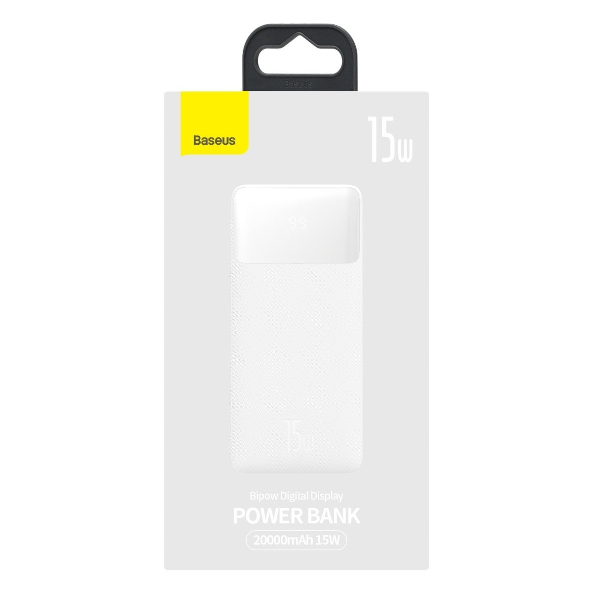 Išorinė baterija Power Bank Baseus Bipow 15W 20000mAh + MicroUSB 0.25m balta PPBD050102 Išorinės baterijos -   