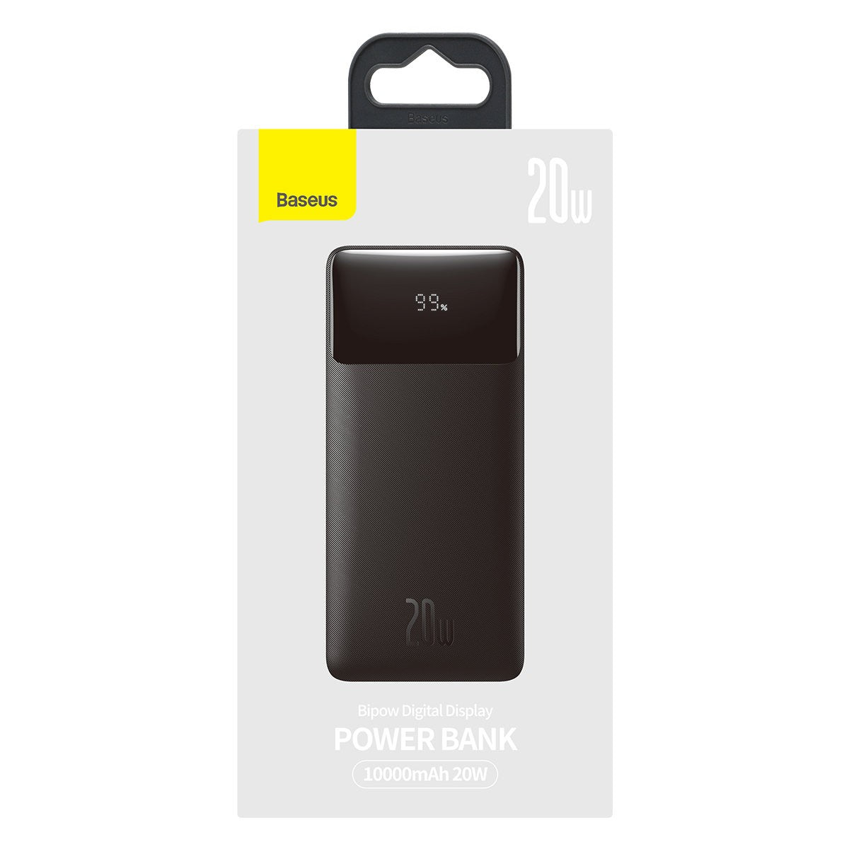 Išorinė baterija Power Bank Baseus Bipow 20W 10000mAh + MicroUSB 0.25m juoda PPBD050301 Išorinės baterijos -   