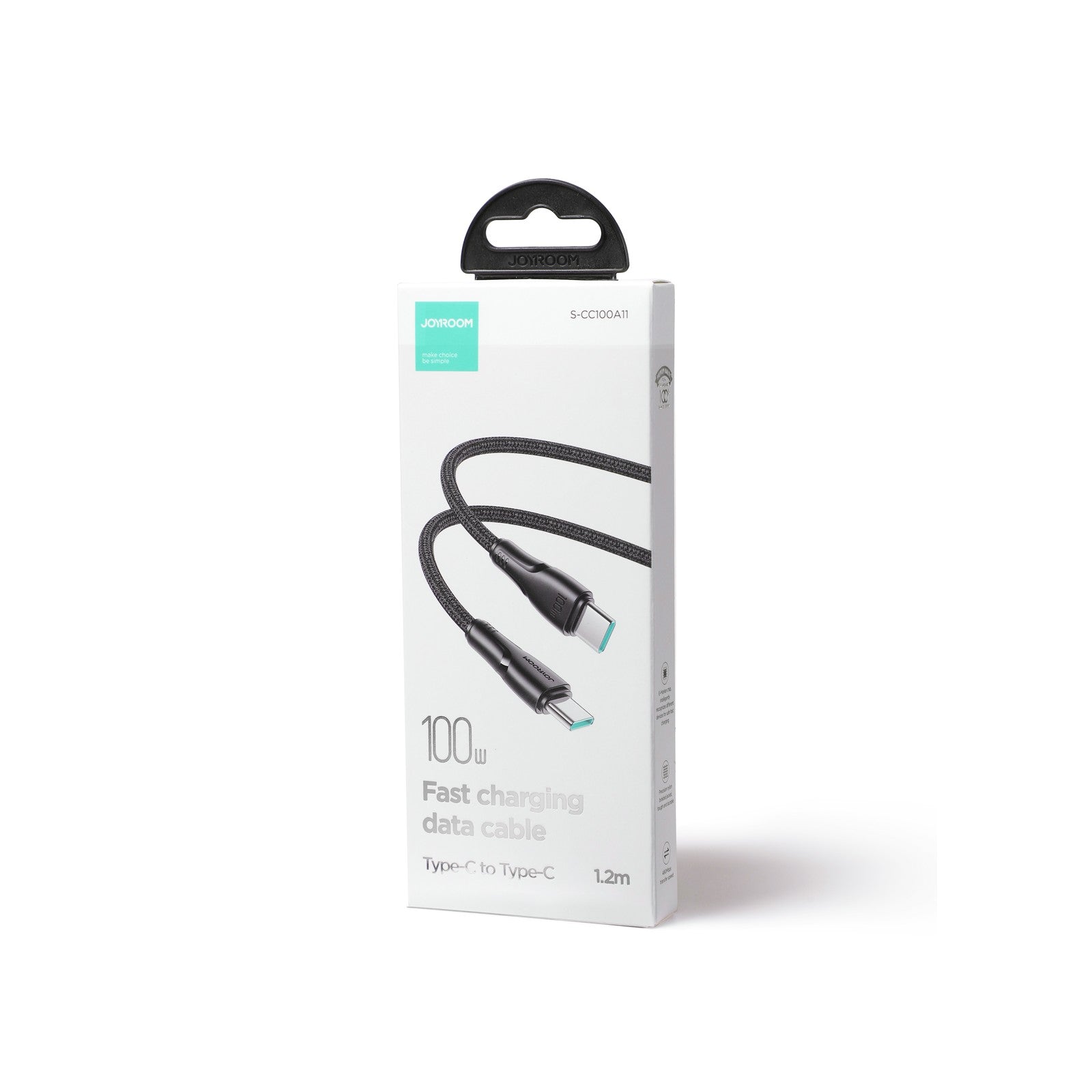 USB kabelis Joyroom S-CC100A11 Type-C to Type-C 100W 1.2m juodas