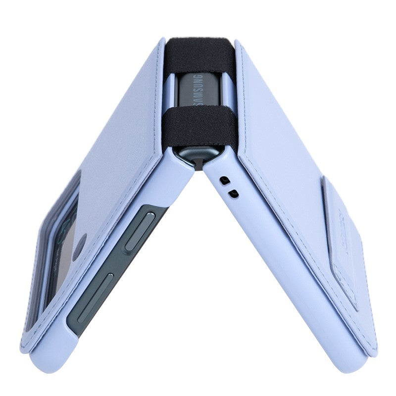 Dėklas Nillkin Qin Leather (Plain Leather) Samsung F711 Z Flip3 5G violetinis