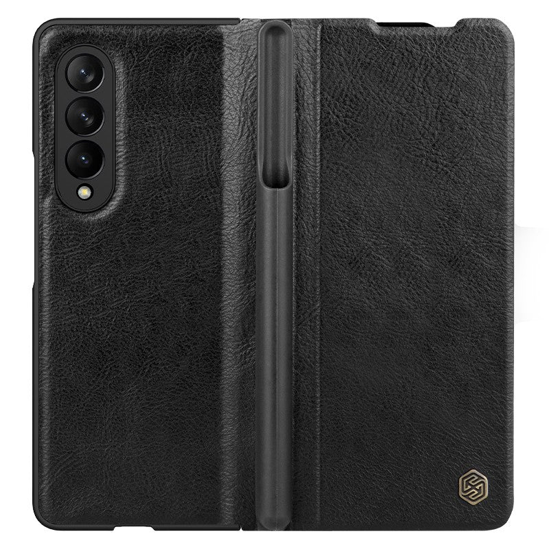 Dėklas Nillkin Qin Leather (Plain Leather) Samsung F926 Z Fold3 5G juodas Telefonų dėklai -   