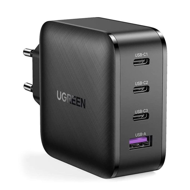 Įkroviklis Ugreen CD224 GaN 3xUSB-C/USB-A 65W juodas Buitiniai įkrovikliai -   