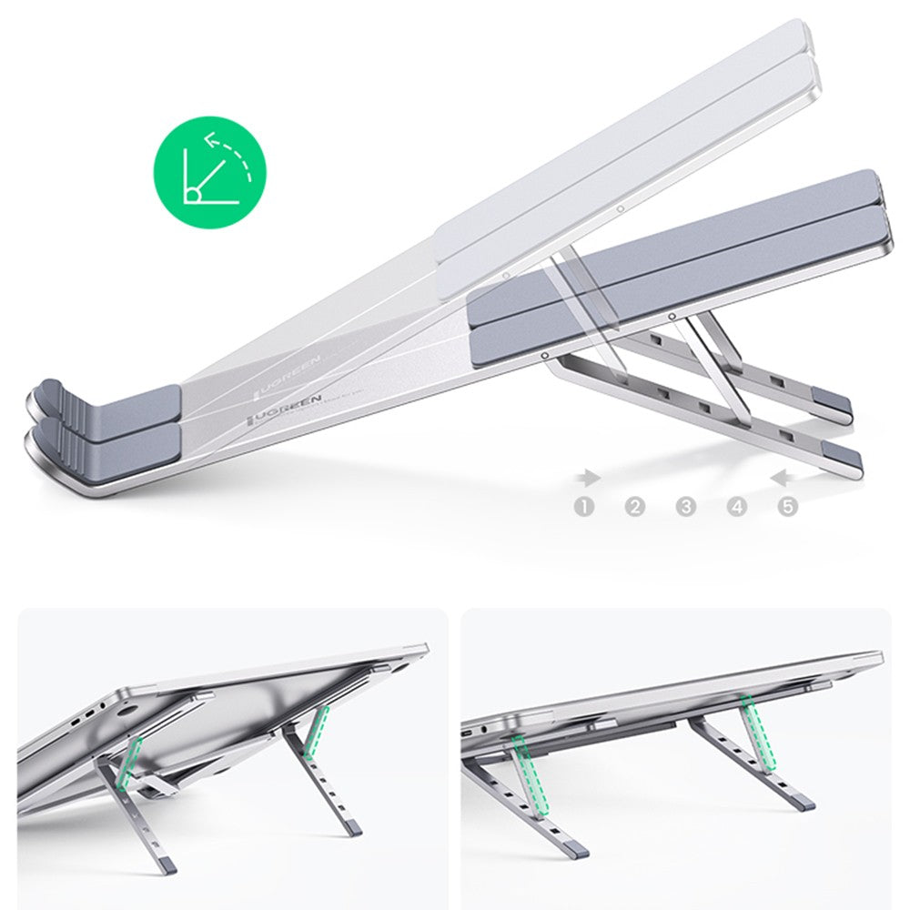 Sulankstomas nešiojamo kompiuterio stovas Ugreen LP451 sidabrinis
