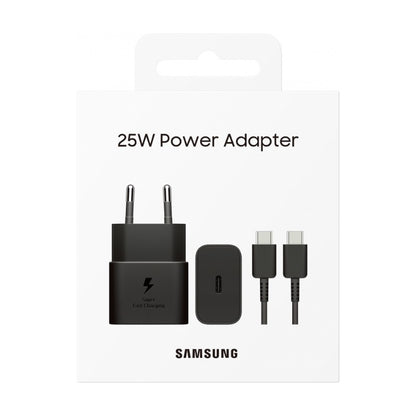 Įkroviklis Samsung EP-T2510XBEGEU 25W + USB-C kabelis juodas