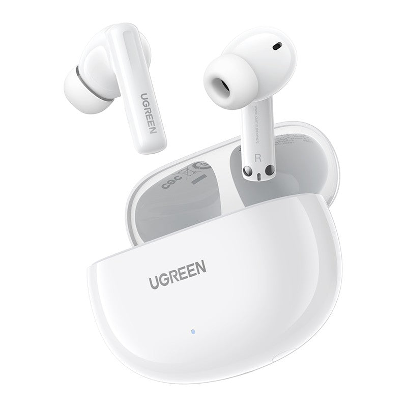 Belaidės ausinės Ugreen WS200 HiTune T6 Active Noise-Cancelling Earbuds baltos Belaidės ausinės -   