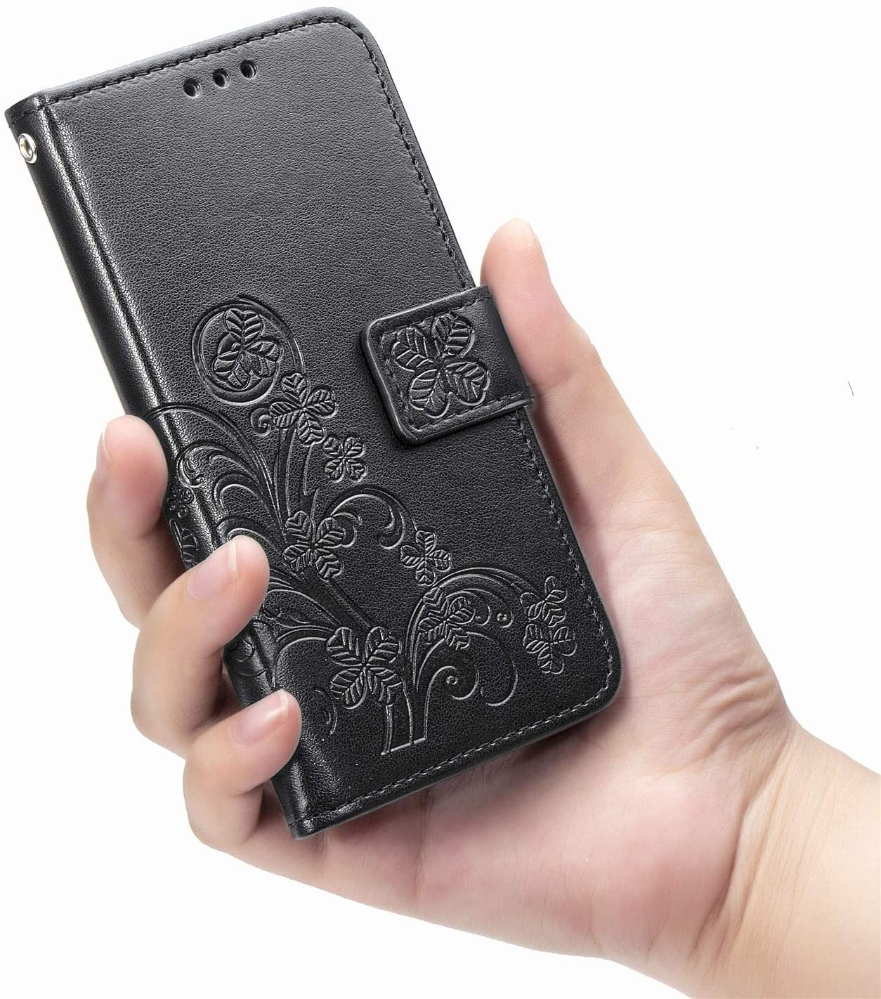 Dėklas Flower Book Samsung A155 A15 4G/A156 A15 5G juodas