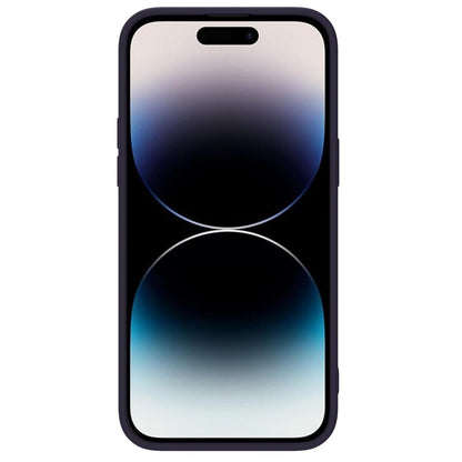 Dėklas Nillkin CamShield Silky Silicone Apple iPhone 15 Pro Max tamsiai violetinis