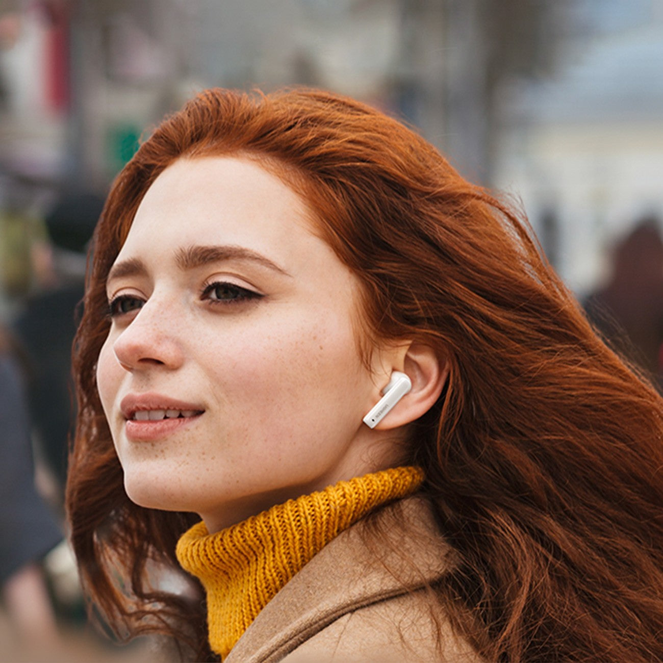 Belaidės ausinės Ugreen WS106 HiTune T3 Active Noise-Cancelling Earbuds baltos Belaidės ausinės -   