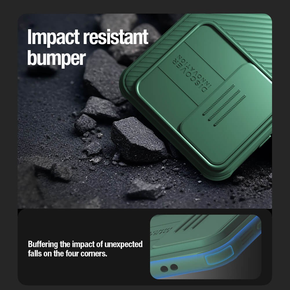 Dėklas Nillkin CamShield Pro Samsung S928 S24 Ultra žalias