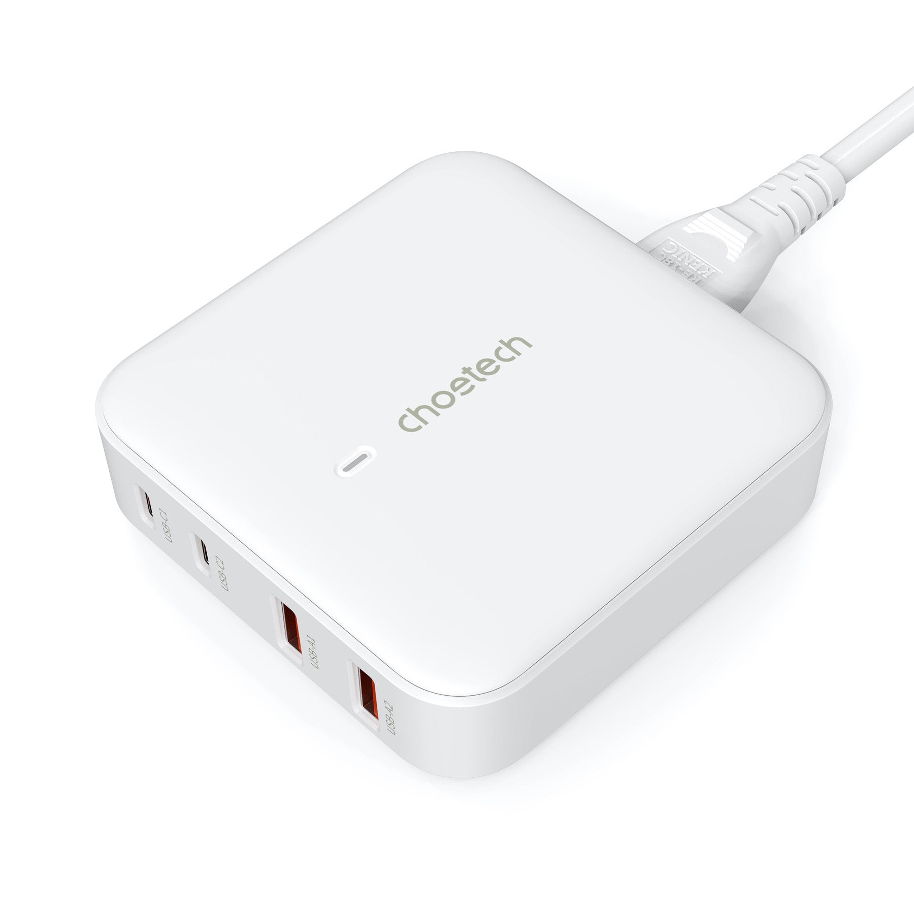 Įkroviklis Choetech PD8008 2xUSB-C/2xUSB-A GaN 100W baltas Buitiniai įkrovikliai -   