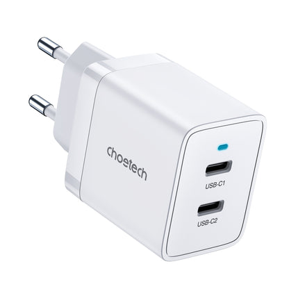 Įkroviklis Choetech Q5006 2xUSB-C PD40W baltas