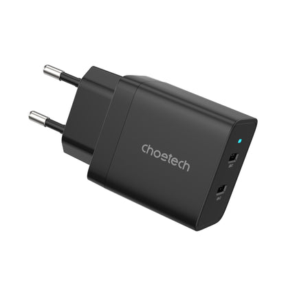 Įkroviklis Choetech Q5006 2xUSB-C PD40W juodas