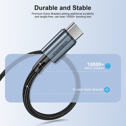 USB kabelis Choetech XCC-1014 USB-C to USB-C PD60W 1.2m juodas