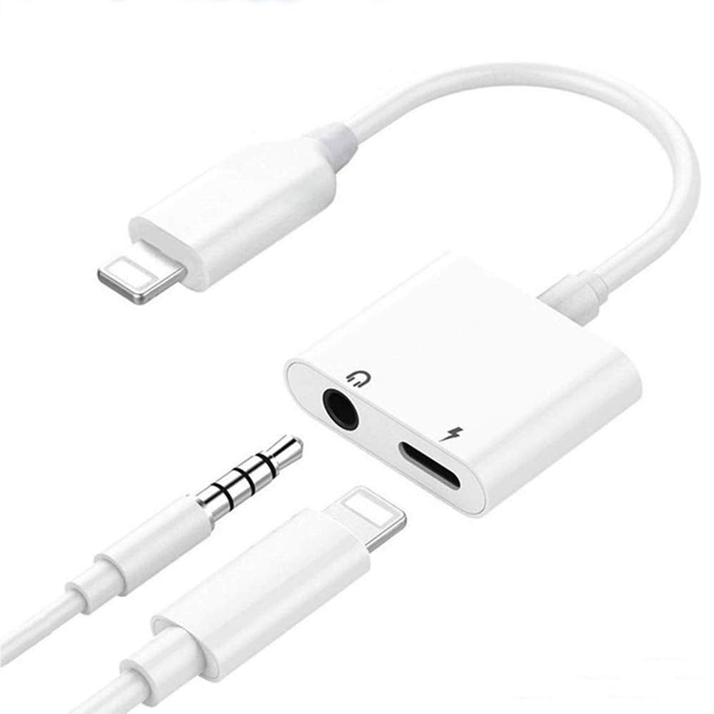 Adapteris bluetooth ADP13 iš Lightning į Lightning + 3,5mm baltas Adapterai -   