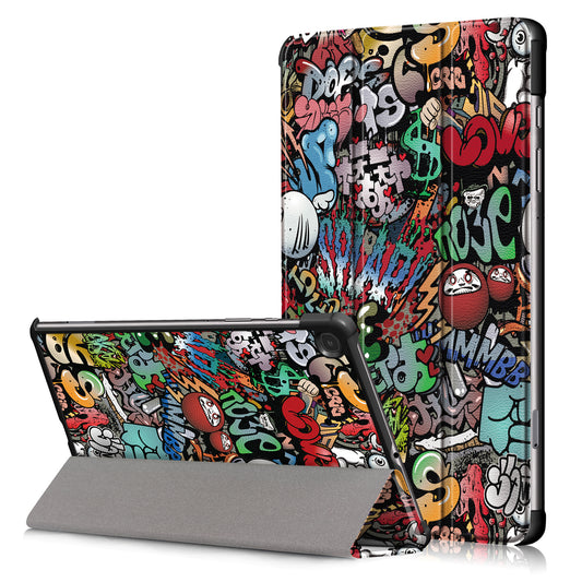 Dėklas Smart Leather Samsung T510/T515 Tab A 10.1 2019 graffiti Planšetinių kompiuterių dėklai -   