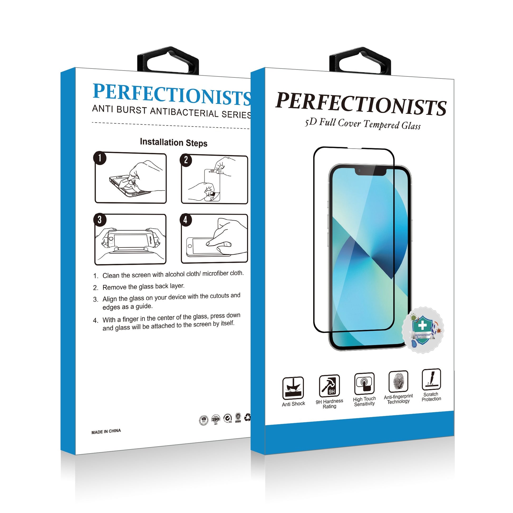 LCD apsauginis stikliukas 5D Perfectionists Apple iPhone 13 mini lenktas juodas  -   