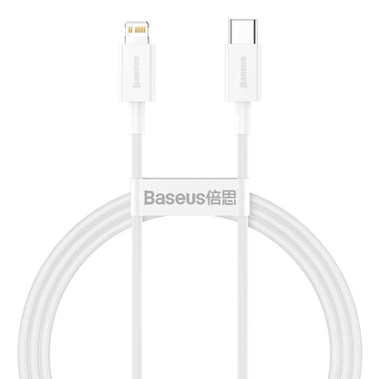 USB kabelis Baseus Superior iš Type-C į Lightning PD 20W 1.0m baltas CATLYS-A02