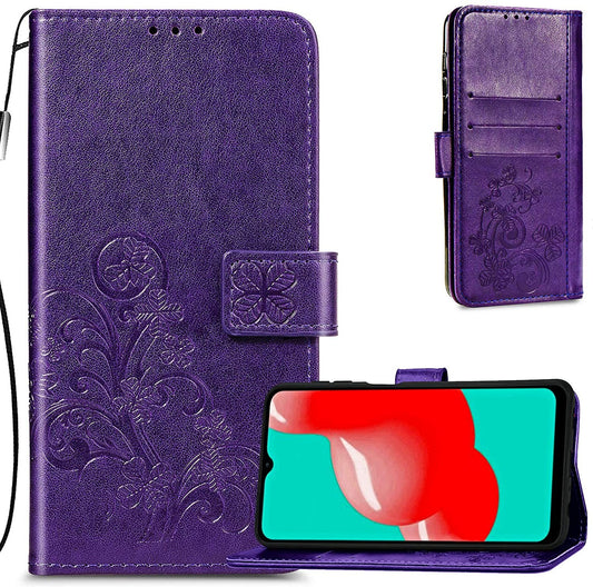 Dėklas Flower Book Samsung A536 A53 5G violetinis
