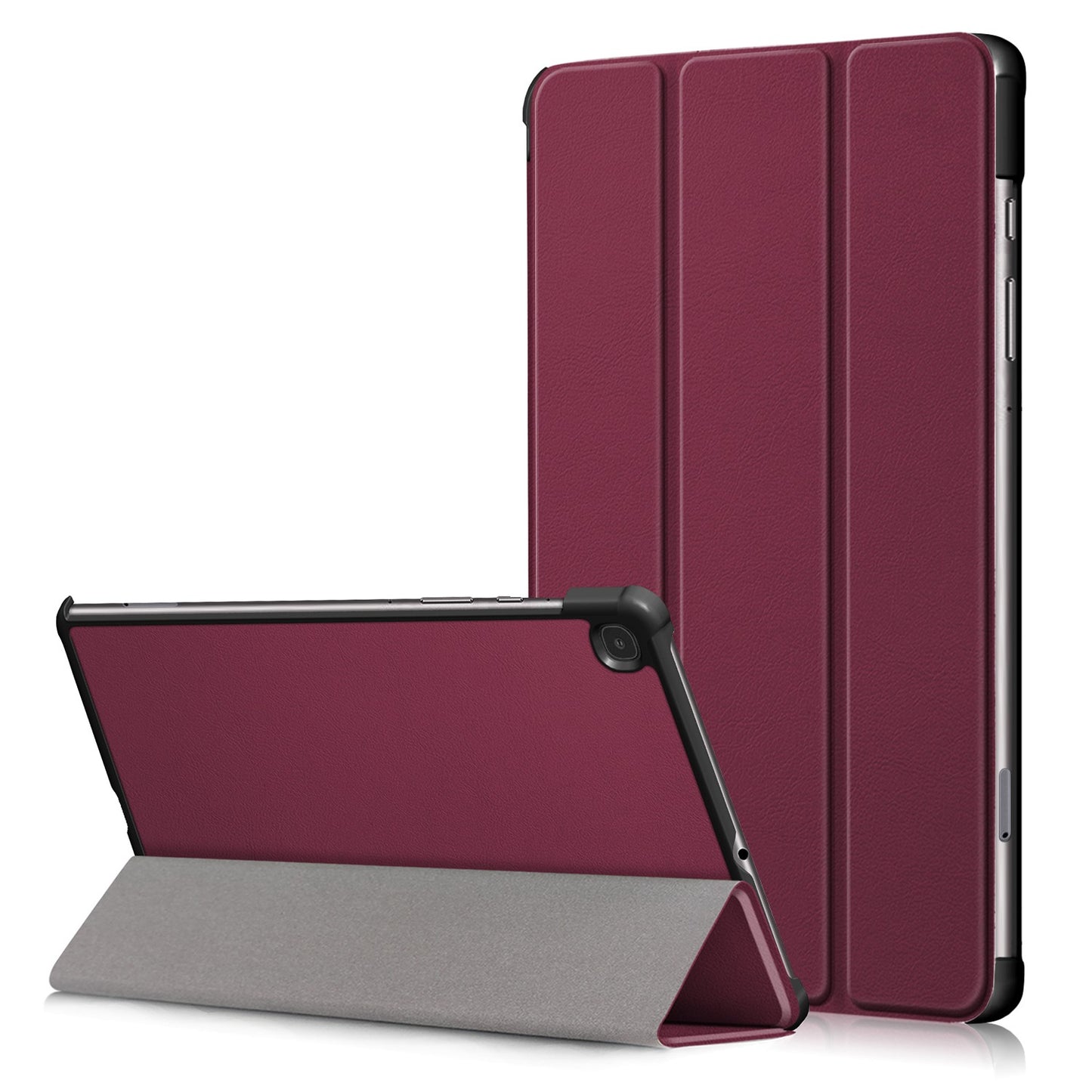 Dėklas Reach Smart Leather Samsung X200/X205 Tab A8 10.5 2021 tamsiai raudonas