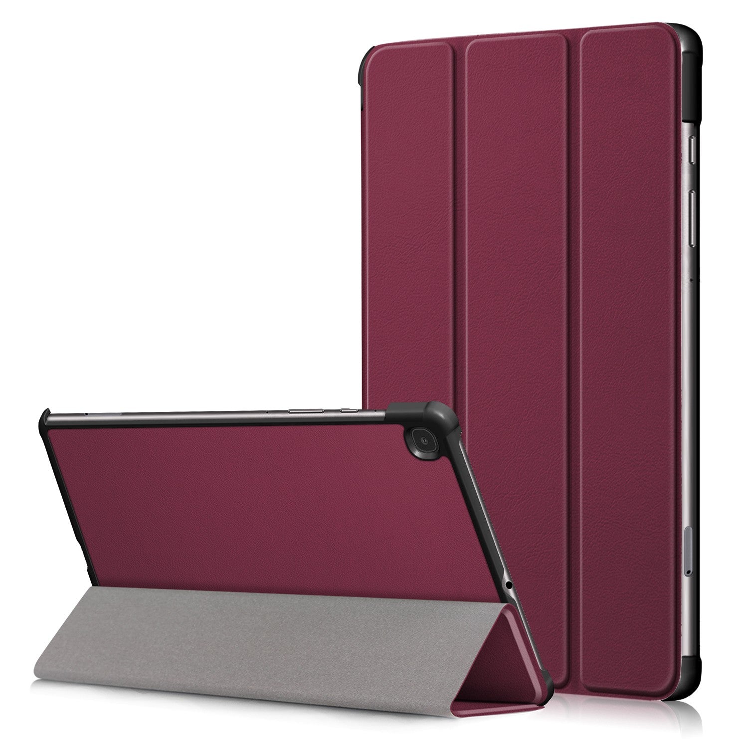 Dėklas Reach Smart Leather Samsung X200/X205 Tab A8 10.5 2021 tamsiai raudonas