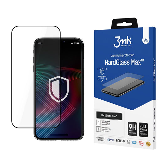 LCD apsauginis stikliukas 3mk Hard Glass Max Xiaomi 12/12X juodas Ekranų apsaugos -   