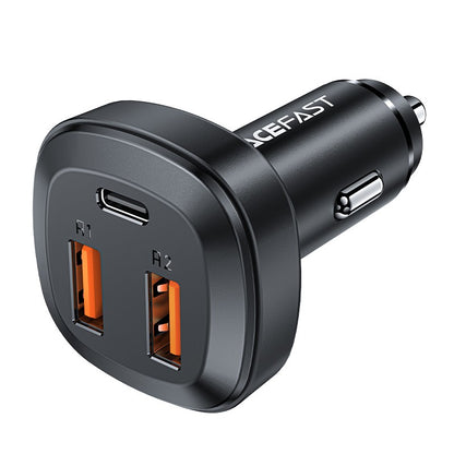 Automobilinis įkroviklis Acefast B9 66W 2xUSB-A+USB-C juodas Automobiliniai įkrovikliai -   