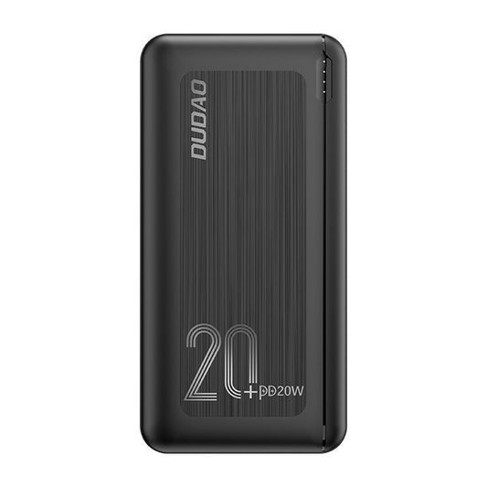 Išorinė baterija Power Bank Dudao K12PQ+ PD 20W QC 3.0 2xUSB-A/Type-C 20000mAh juodas Išorinės baterijos -   