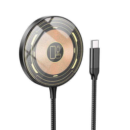 Įkroviklis belaidis Hoco CW45 3-in-1 juodas