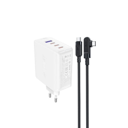 Įkroviklis Acefast A37 100W GaN 3xUSB-C/1xUSB-A baltas