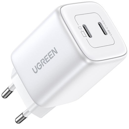 Įkroviklis Ugreen CD294 Nexode GaN 2xUSB-C 45W baltas