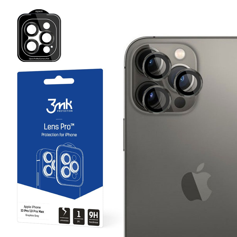 Apsauginis stikliukas kamerai 3mk Lens Pro Apple iPhone 15 Pro juodas Kameros apsaugos -   