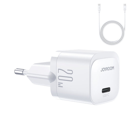 Įkroviklis Joyroom JR-TCF02 USB-C PD20W + USB-C 1.0m cable baltas Default Title