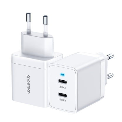 Įkroviklis Choetech Q5006 2xUSB-C PD40W baltas Default Title