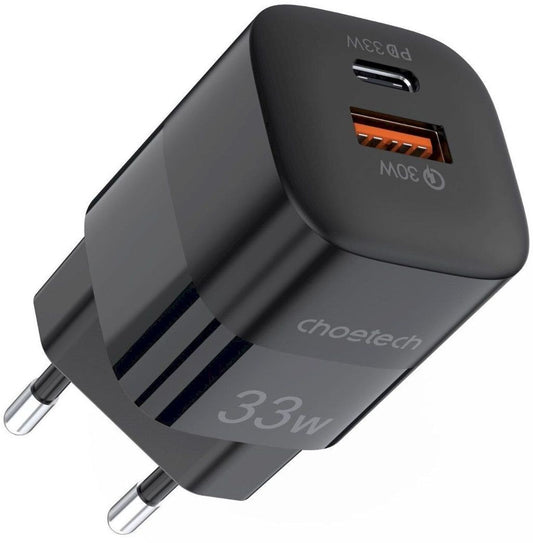 Įkroviklis Choetech PD5006 USB-C/USB-A 33W juodas Default Title