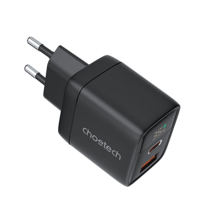 Įkroviklis Choetech PD6052 USB-C/USB-A PD35W GaN juodas Default Title